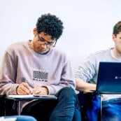 Student in a lecture